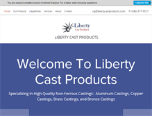 Tablet Screenshot of libertycastproducts.com